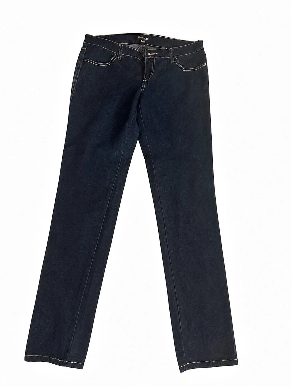 Forever 21 Straight Leg Jeans Blue Waist 29 Like New